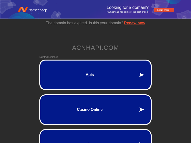 Screenshot of ACNH API website