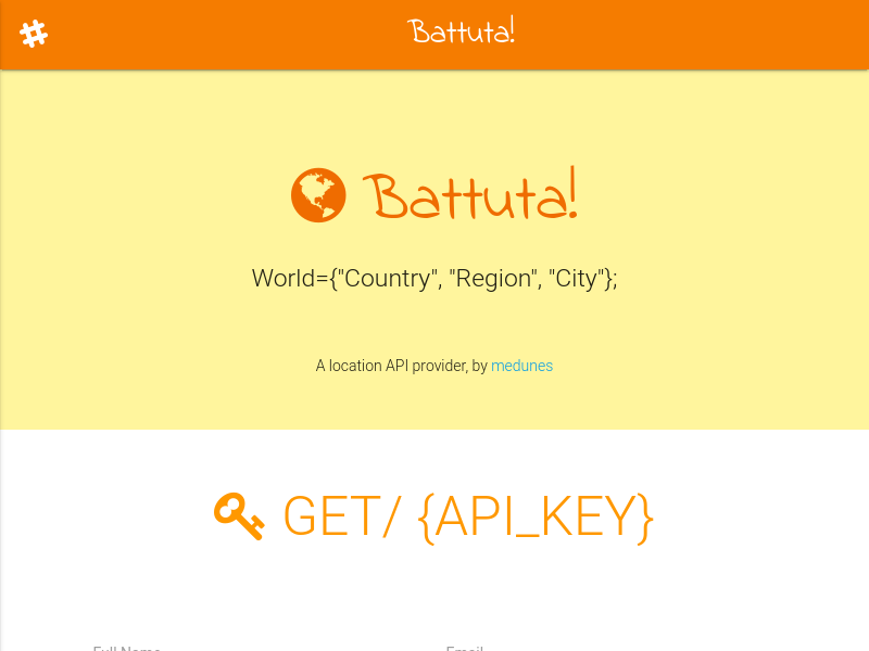 Screenshot of Battuta website