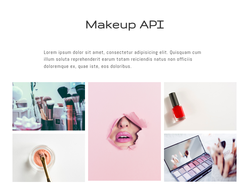 Screenshot of Makeup API website