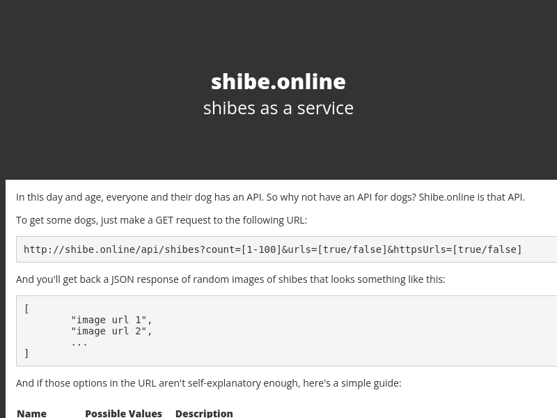 Screenshot of Shibe Online website
