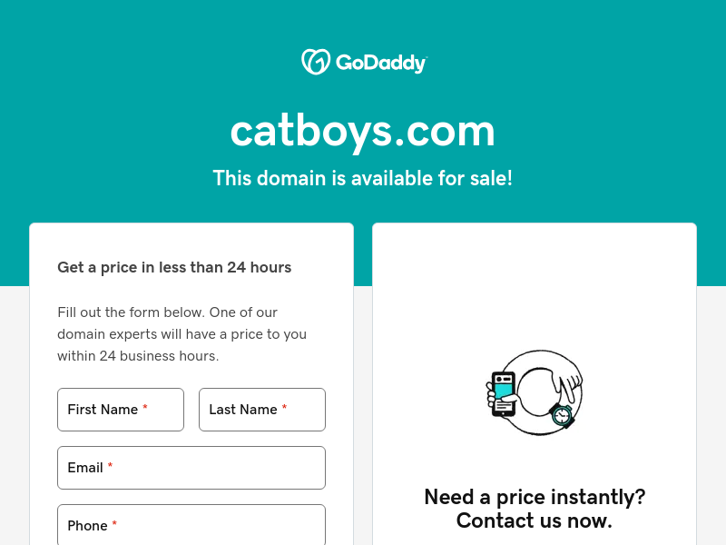 Screenshot of CatBoys API website