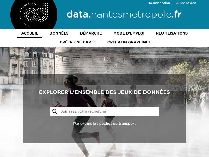 Screenshot of Nantes Metropole API website