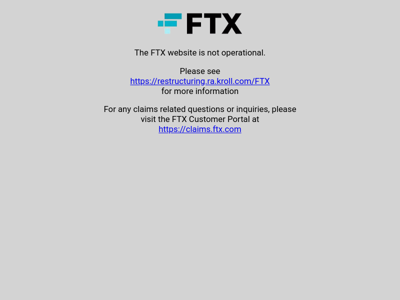 Screenshot of FTX API website