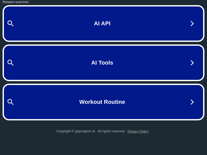 Screenshot of GoProgram Inspiration API website
