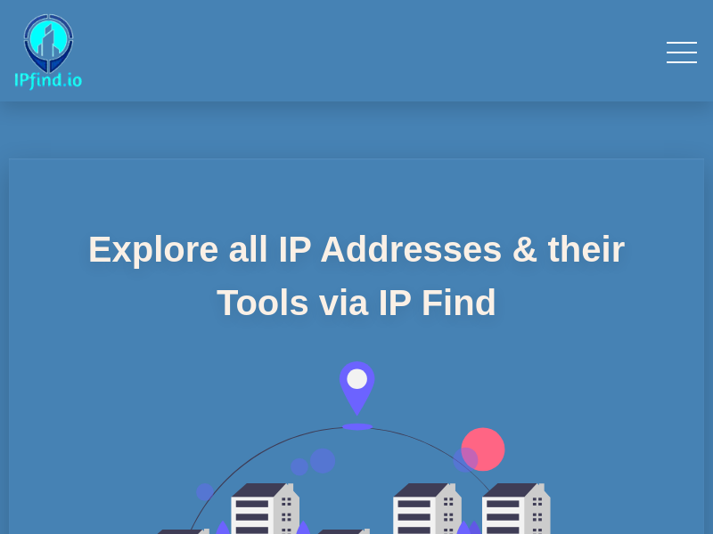Screenshot of IPFind website