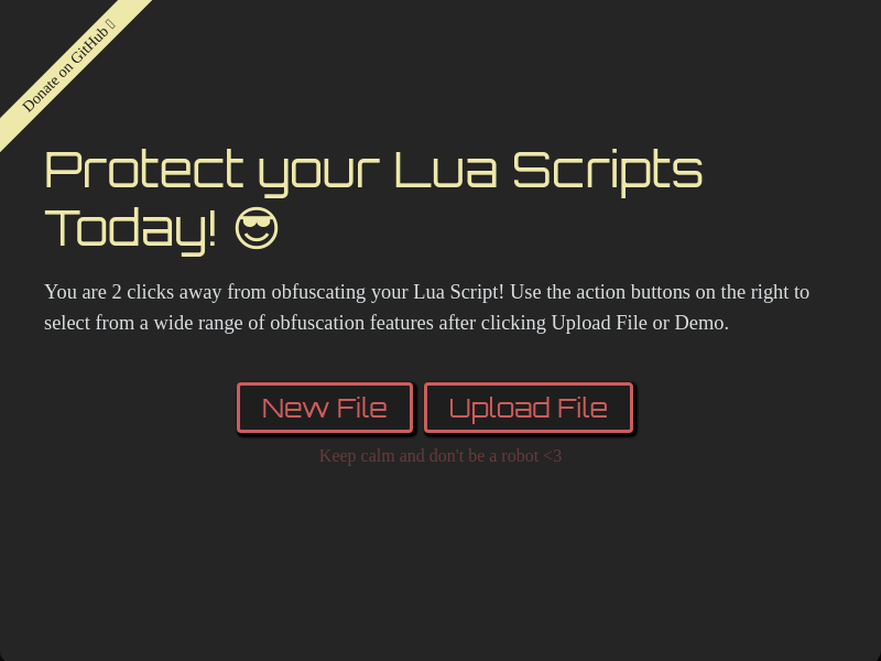 Screenshot of Lua Decompiler API website