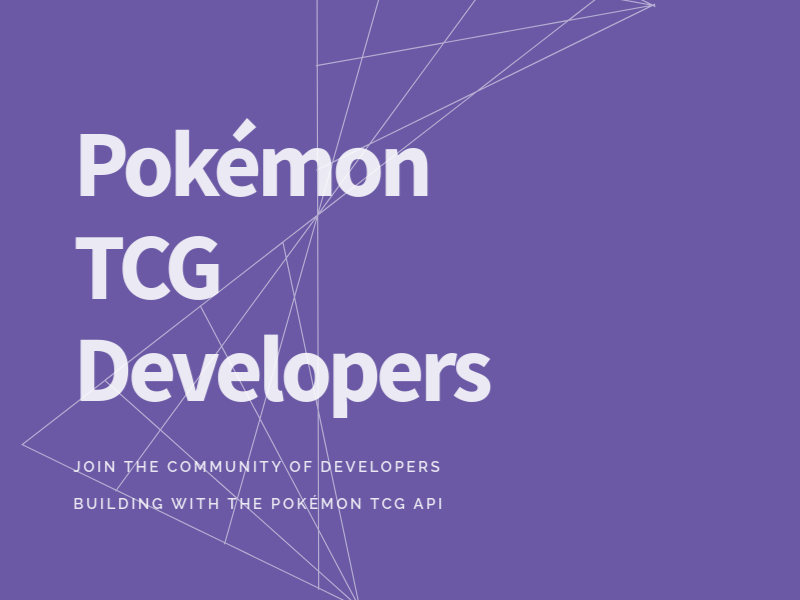 Screenshot of Pokémon TCG API website