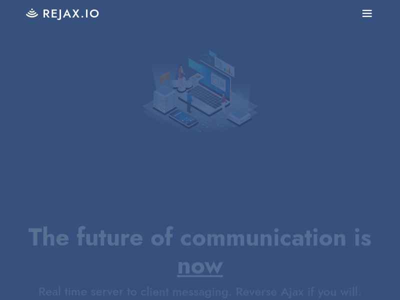 Screenshot of Rejax website