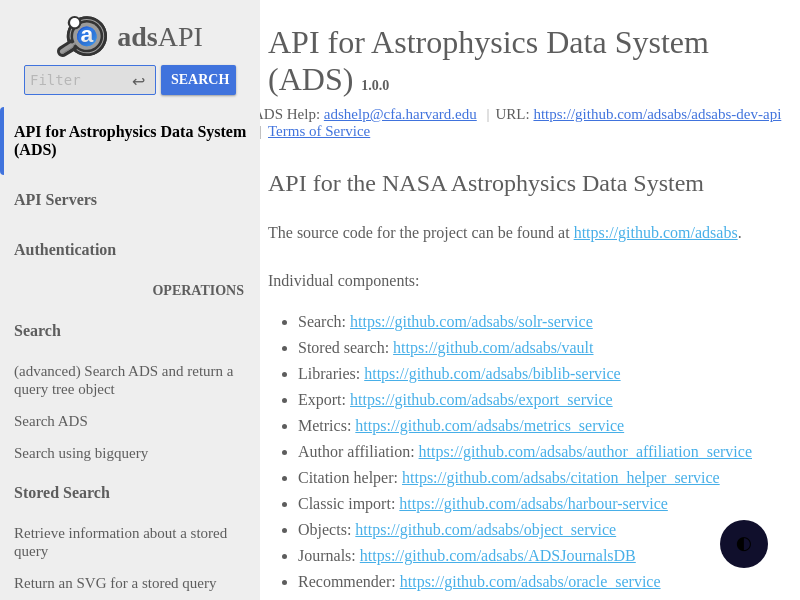 Screenshot of AdsAPI website