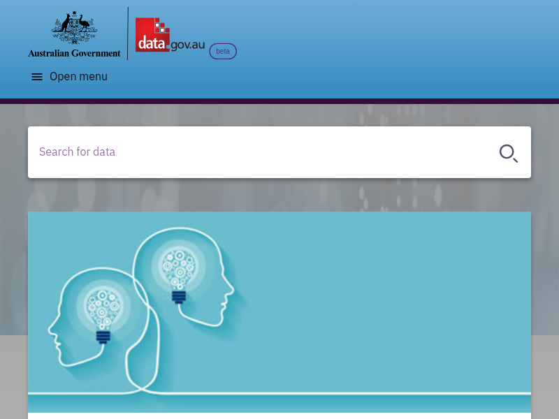 Screenshot of Data.gov.au website
