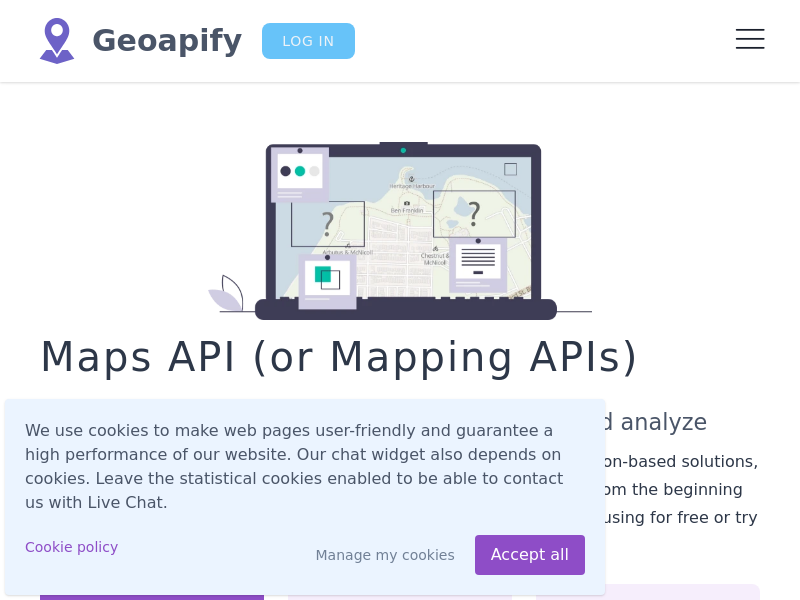 Screenshot of Geoapify Geocoding API website
